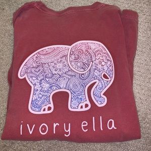 Long sleeve ivory Ella T shirt